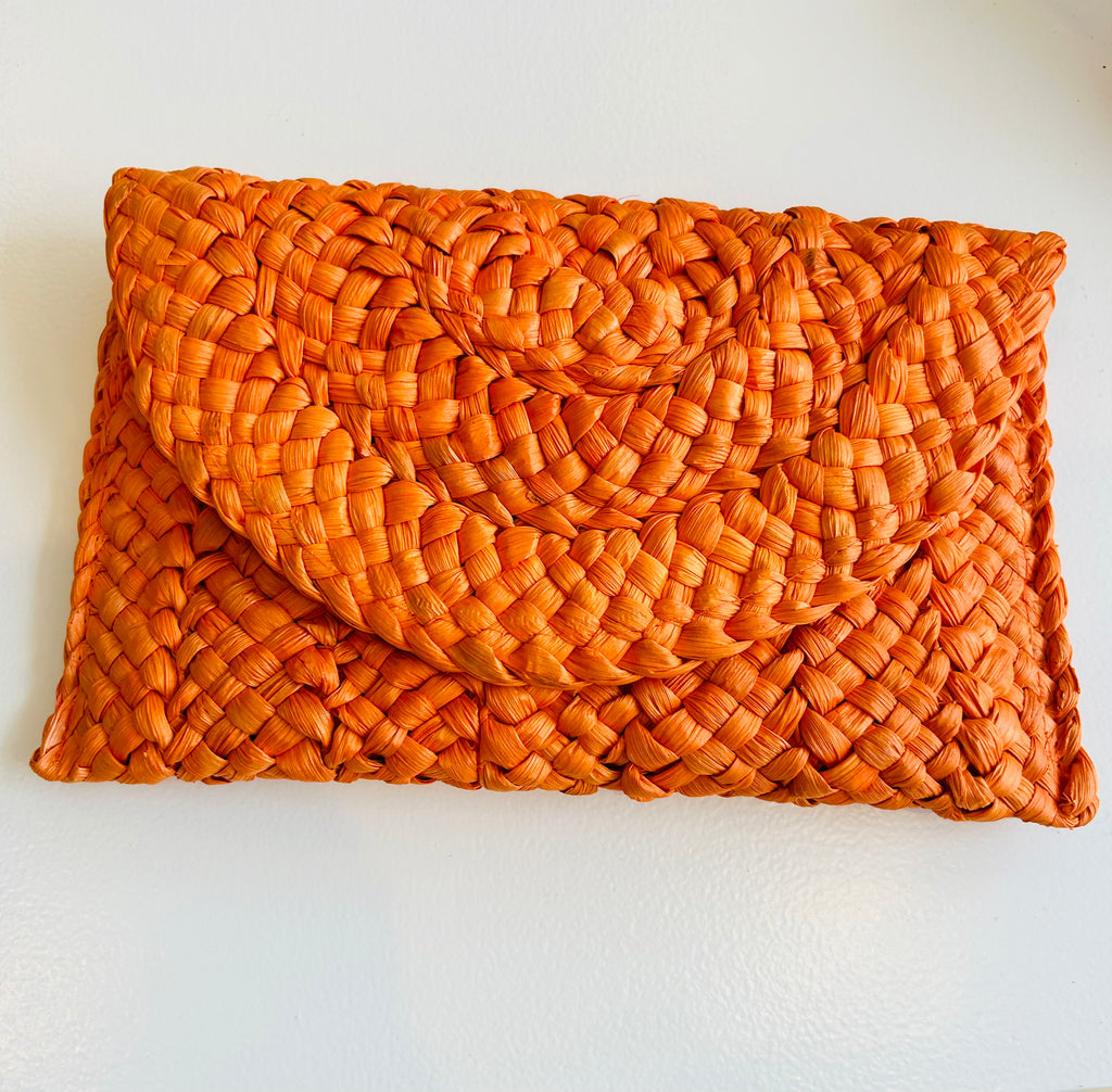 Orange clutch Outlet