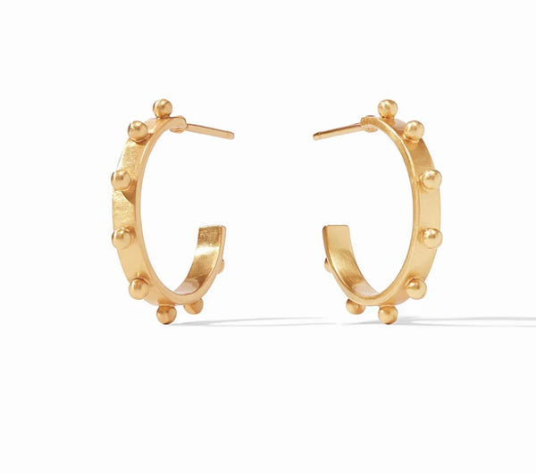 Gold studded hoop - small