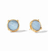 Chalcedony blue studs